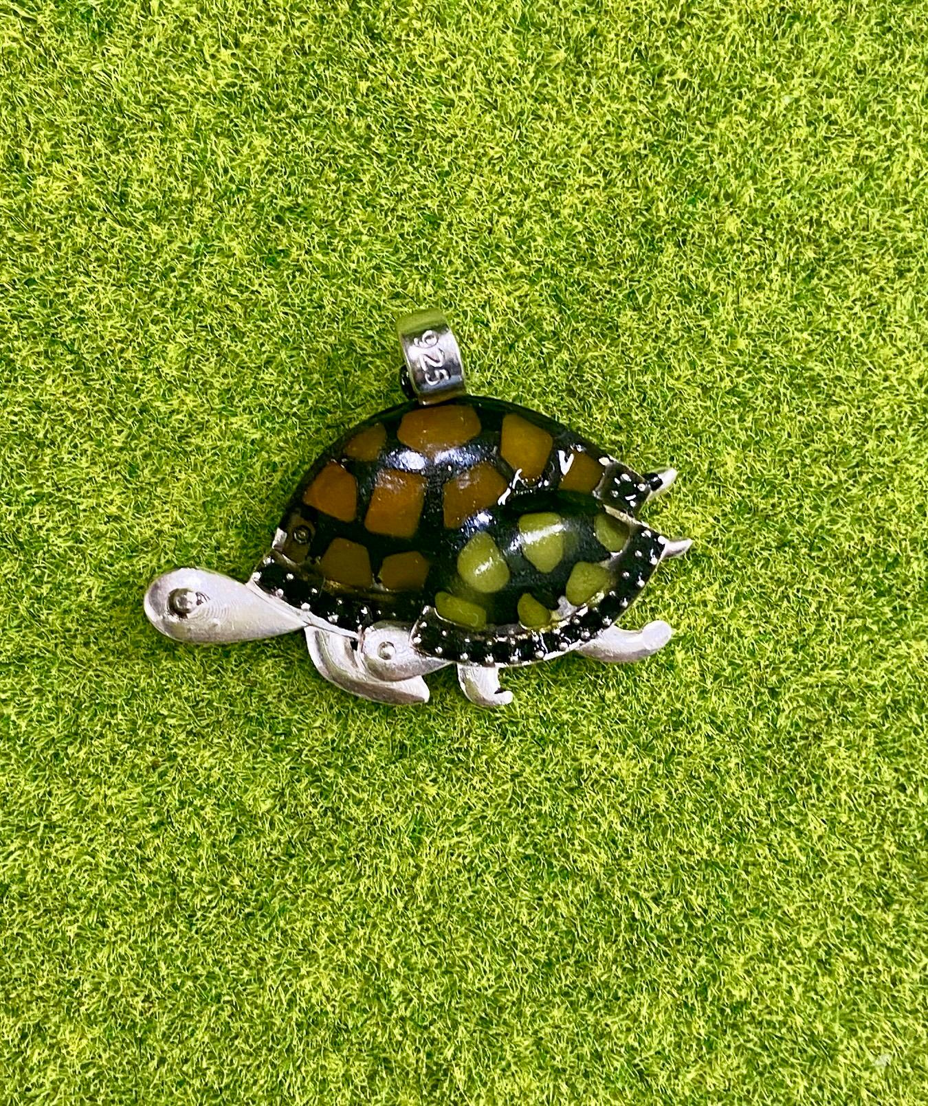 陸亀親子ペンダントヘッド　２